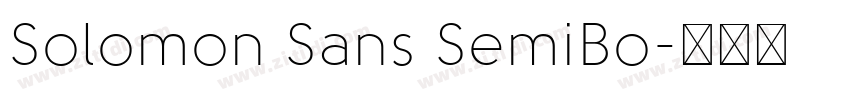 Solomon Sans SemiBo字体转换
